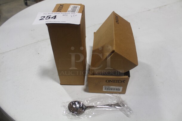 NEW IN BOX! 2 Boxes (36 Count Each) Oneida Chateau Bouillon Spoons. 2X Your Bid! 