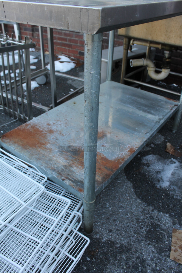 Stainless Steel Table w/ Back Splash and Under Shelf. - Image 4 of 4