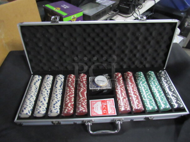 NEW Poker Chip Set On Aluminum Carry Case. - Image 2 of 2