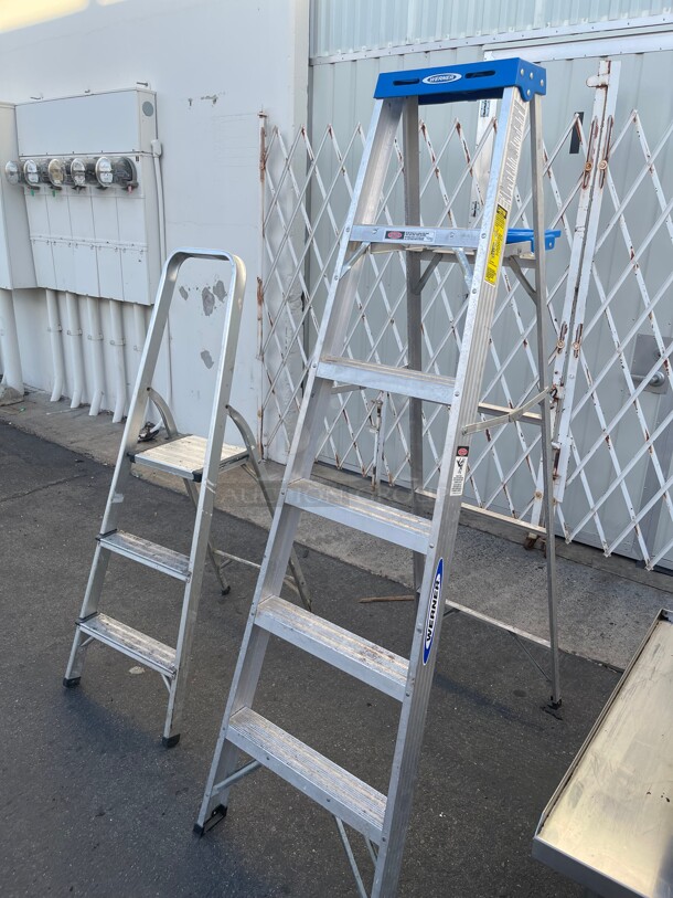 Nice! Werner Commercial Heavy Duty Step Ladder 250 Lbs 