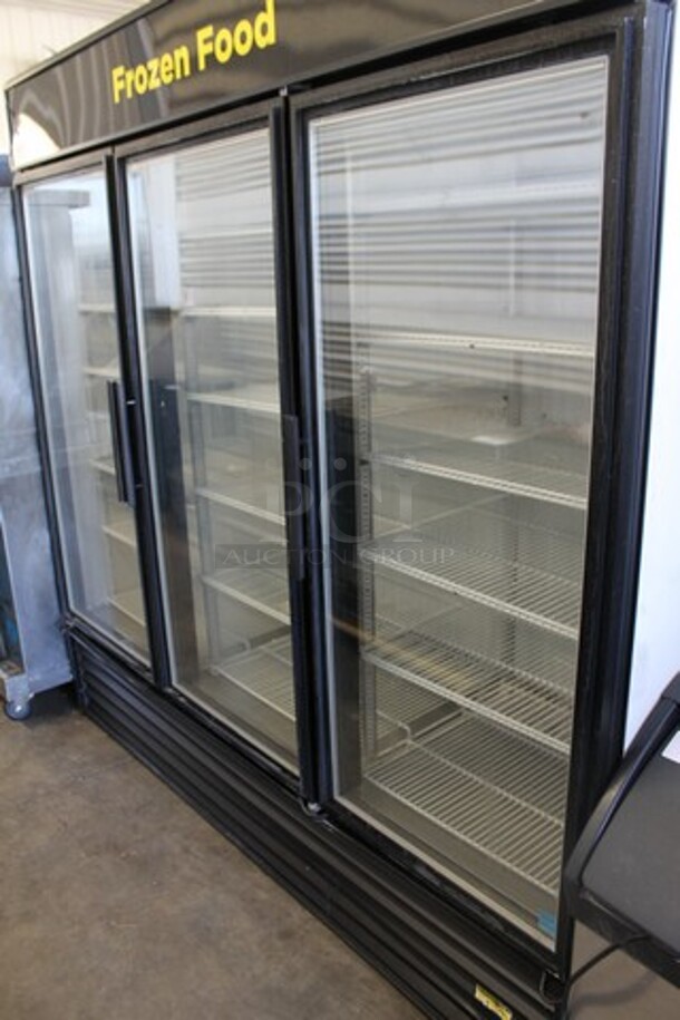 2015 True GDM-72F-LD ENERGY STAR Metal Commercial 3 Door Reach In Freezer Merchandiser w/ Poly Coated Racks. 115/208-240 Volts, 1 Phase. - Image 2 of 6