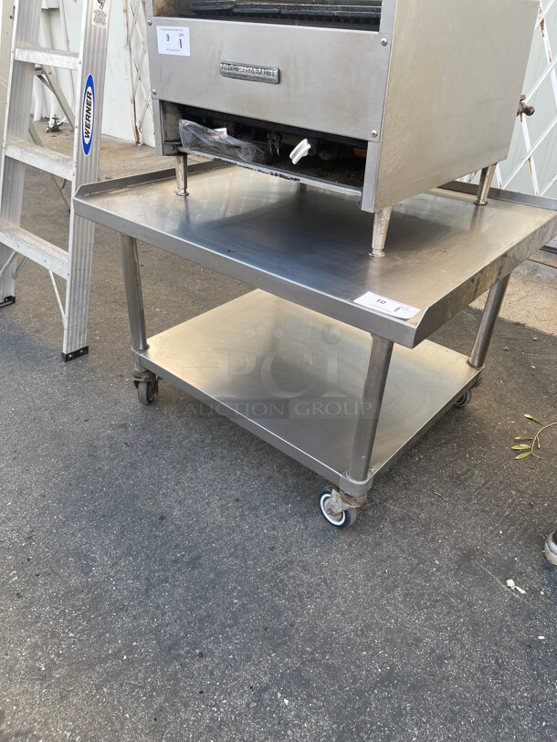 Clean! Commercial Heavy Duty Stainless Steel Equipment Stand On Casters - Image 1 of 9