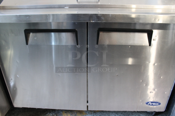 2015 Atosa MSF8306 Stainless Steel Commercial Sandwich Salad Prep Table Bain Marie Mega Top on Commercial Casters. 115 Volts, 1 Phase. Tested and Powers On But Does Not Get Cold - Image 3 of 7