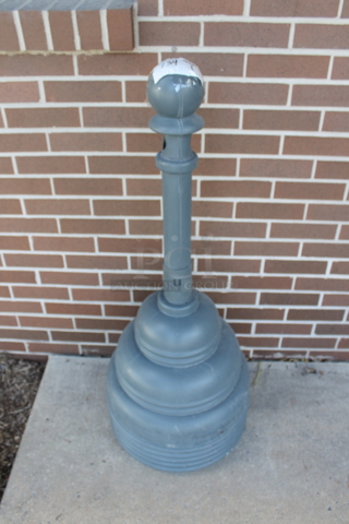 Safe Smoker Gray Floor Style Cigarette Butt Disposal Receptacle. (outside)