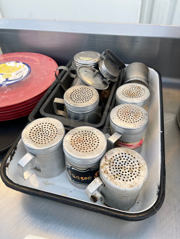 One Lot! Assorted Shakers Great For Seasoning  - Image 1 of 6