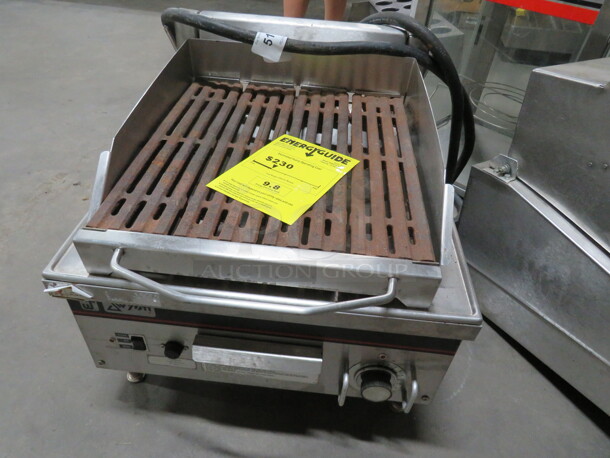 One APW WYOTT 16 Inch Electric Charbroiler. 21X27X21