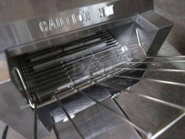 One Stainless Galaxy Conveyor Toaster. Model# 177GCT10. 120 Volt. 1750 Watt. 14.5X22X16.5. LOOKS NEW! - Image 2 of 5