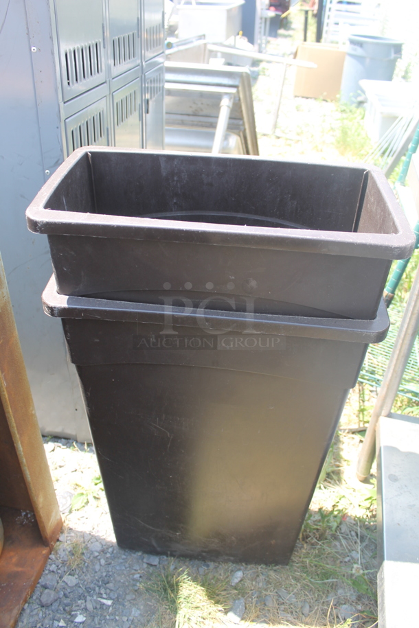 2 Slim Jim Brown Trash Cans. 2 Times Your Bid!  - Image 2 of 4