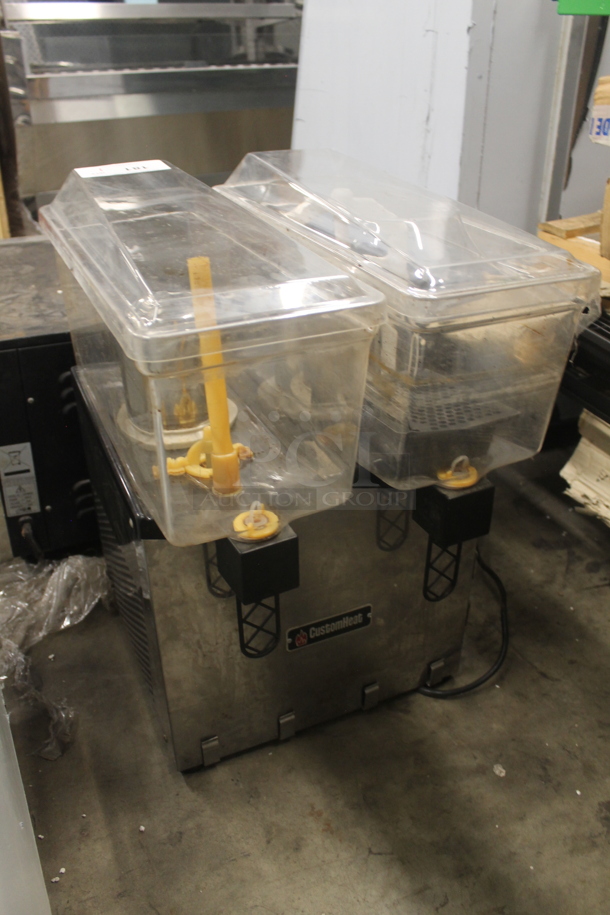 CustomHeat RSDM-160001 B1 Stainless Steel Commercial Countertop 2 Hopper Refrigerated Beverage Machine. 110 Volts, 1 Phase. Tested and Powers On But Does Not Get Cold - Image 2 of 4