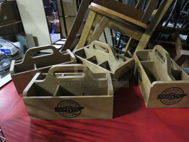 Wooden Nelson Whiskey Wooden Bar Caddy. 4XBID - Image 1 of 1