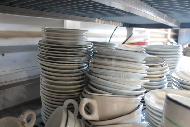 ALL ONE MONEY! Lot of Various White Ceramic Plates and Saucers - Image 4 of 4
