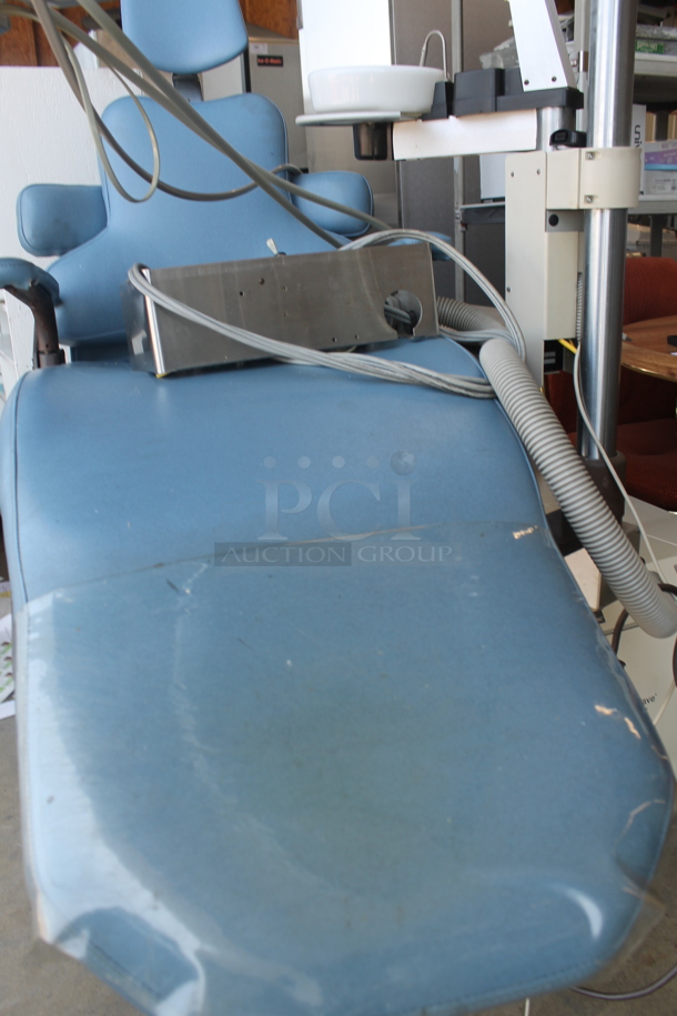 Aidee 3002 Metal Commercial Floor Style Dental Chair w/ Rinsing Tools and Bowl. 120 Volts, 1 Phase.  - Image 4 of 9