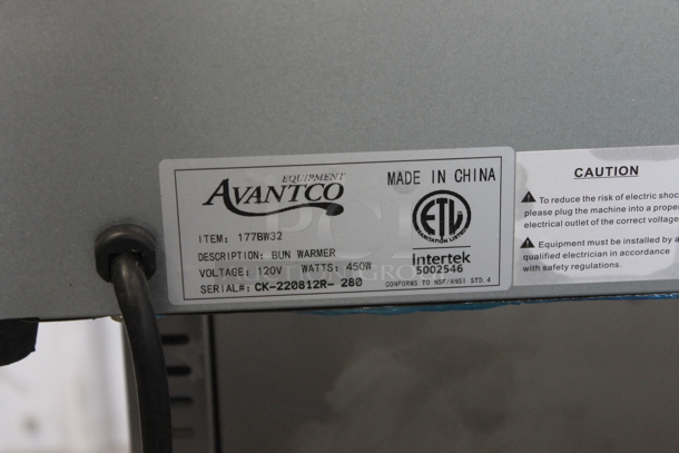 BRAND NEW SCRATCH AND DENT! Avantco 177BW32 Stainless Steel Commercial Countertop Bun Warmer. 120 Volts, 1 Phase. Tested and Working! - Image 4 of 4