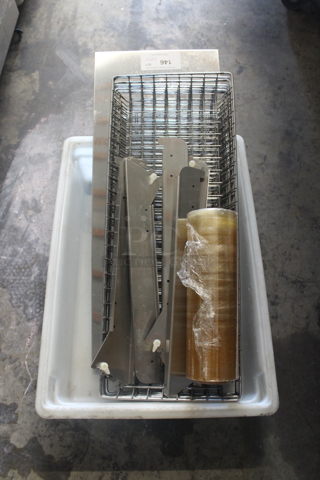 ALL ONE MONEY! Lot of Various Items Including Metal Wire Baskets and Roll of Plastic Wrap