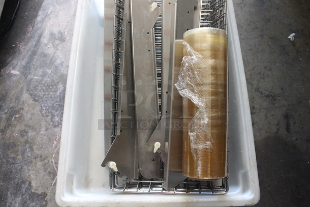 ALL ONE MONEY! Lot of Various Items Including Metal Wire Baskets and Roll of Plastic Wrap - Image 2 of 4