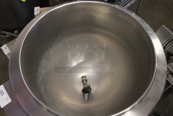 Groen EE-40 Stainless Steel Commercial Floor Style Electric Powered 40 Gallon Steam Kettle. 440 Volts, 3 Phase.  - Image 4 of 9