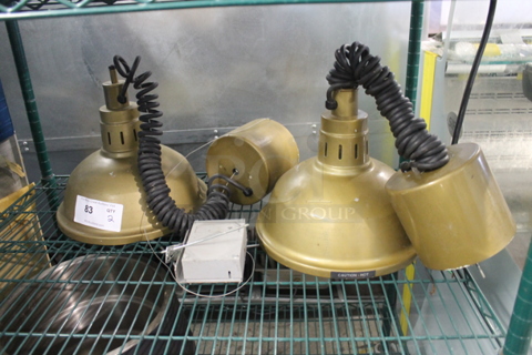 2 Hatco DLH-760-RN Metal Warming Lamps. 120 Volts, 1 Phase. 2 Times Your Bid!