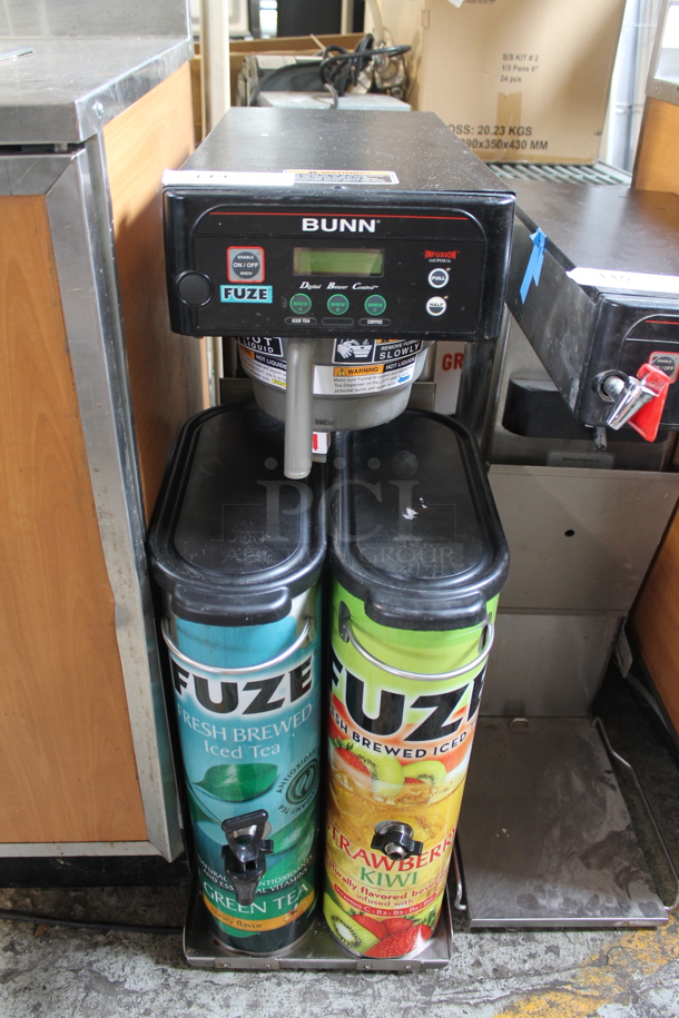 Bunn Stainless Steel Commercial Countertop Iced Tea Machine w/ Poly Brew Basket and 2 Beverage Holder Dispensers. - Image 1 of 7