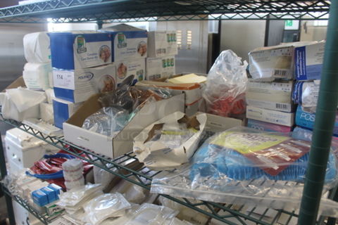 ALL ONE MONEY! Tier Lot of Various Items Including Polident Poligrip, Fluora Trays and Dental Tools