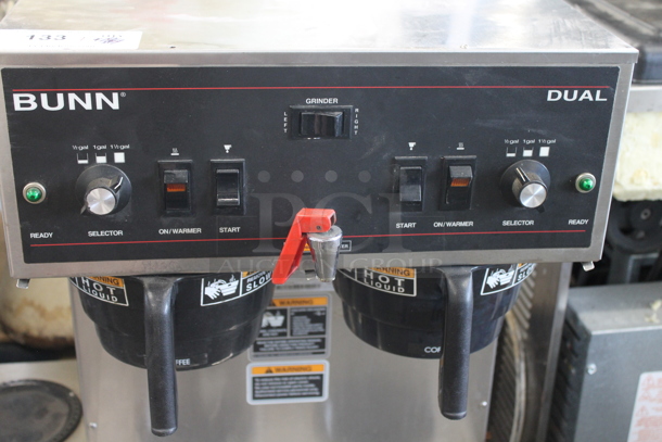 Bunn DUAL Stainless Steel Commercial Countertop Coffee Machine w/ Hot Water Dispenser and 2 Poly Brew Baskets. 120/208 Volts, 1 Phase. - Image 2 of 5