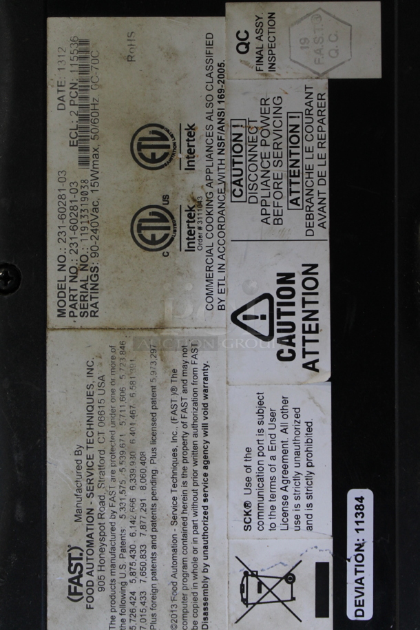 Fastimer 231-60281-03 Metal Timer. 90-240 Volts.  - Image 4 of 5