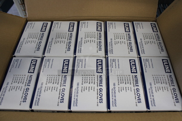 10 BRAND NEW! Boxes of Small Uline S14179 Nitrile Gloves. 10 Times Your Bid! - Image 4 of 6