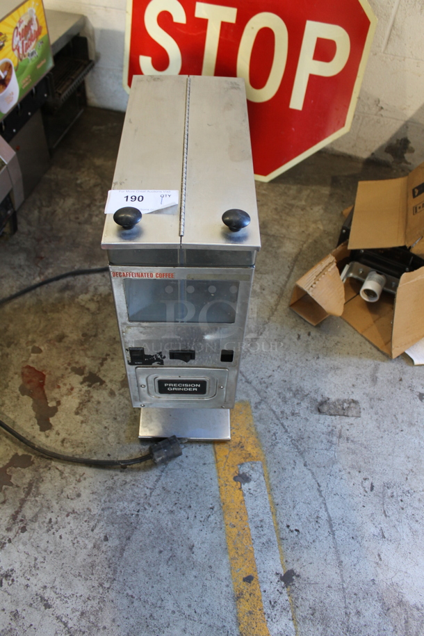Bunn G92 HD Stainless Steel Commercial Countertop Coffee Bean Grinder. 120 Volts, 1 Phase. Tested and Powers On, Left Side Is Working But Right Side Parts Do Not Move - Image 2 of 8