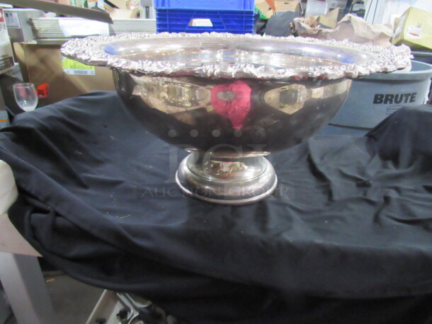 One Silver Gravy Bowl With Ladle. 