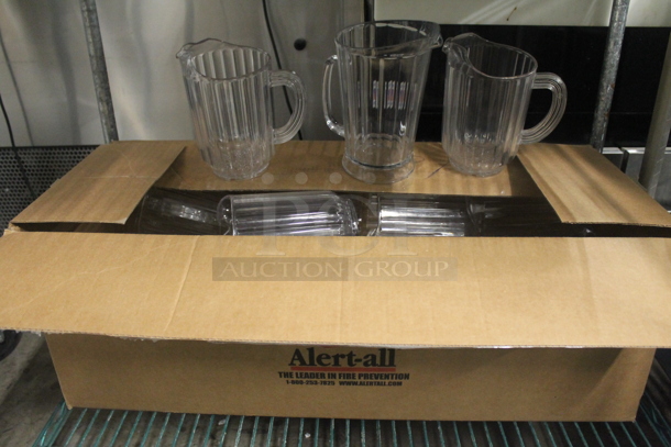 ALL ONE MONEY! Lot of Clear Poly Pitchers - Image 1 of 3