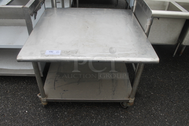 BRAND NEW SCRATCH AND DENT! Stainless Steel Commercial Equipment Stand w/ Under Shelf on Commercial Casters. - Image 1 of 4