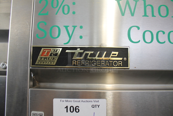 2013 True TG2R-2S ENERGY STAR Stainless Steel Commercial 2 Door Reach In Cooler w/ Poly Coated Racks on Commercial Casters. Tested and Working! - Image 2 of 7