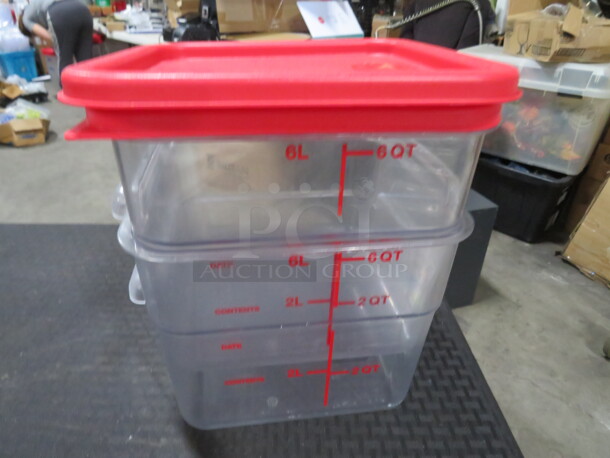 6 Quart Food Storage Container With Lid. 2XBID - Image 1 of 1