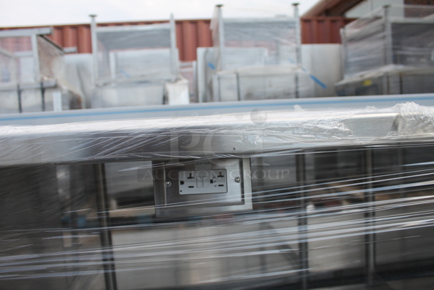 BRAND NEW! Stainless Steel Commercial Table w/ Sink Bay, Faucet, Handles and Under Shelf. - Image 3 of 8