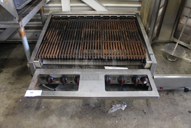 MagiKitch'n Stainless Steel Commercial Countertop Natural Gas Powered Charbroiler Grill. - Image 1 of 4