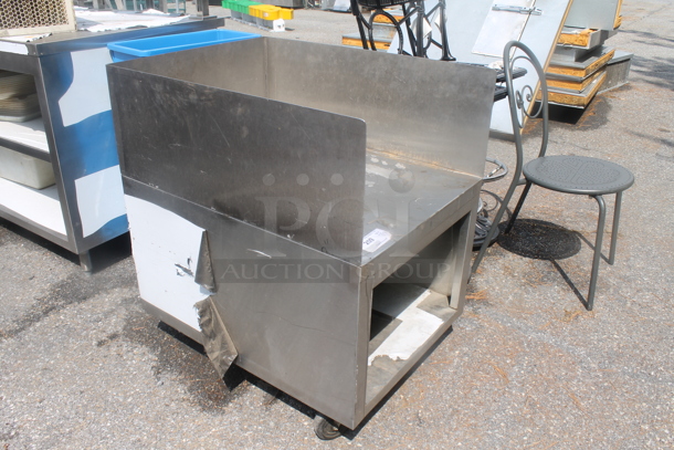 Stainless Steel Equipment Stand w/ Back Splash, Side Splash Guards and Under Shelf on Commercial Casters. - Image 2 of 4