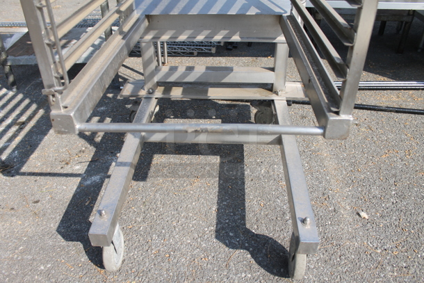 Metal Commercial Pan Transport Rack on Commercial Casters. - Image 2 of 5