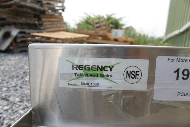 BRAND NEW SCRATCH AND DENT! Regency 600IB1836 Commercial Stainless Steel Underbar Ice Bin.  - Image 3 of 6