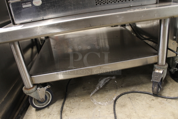 2 2013/2014 Turbochef NGC Stainless Steel Commercial Electric Powered Rapid Cook Ovens on Stainless Steel Equipment Stand w/ Commercial Casters. 208/240 Volts, 1 Phase. 2 Times Your Bid!  - Image 10 of 10