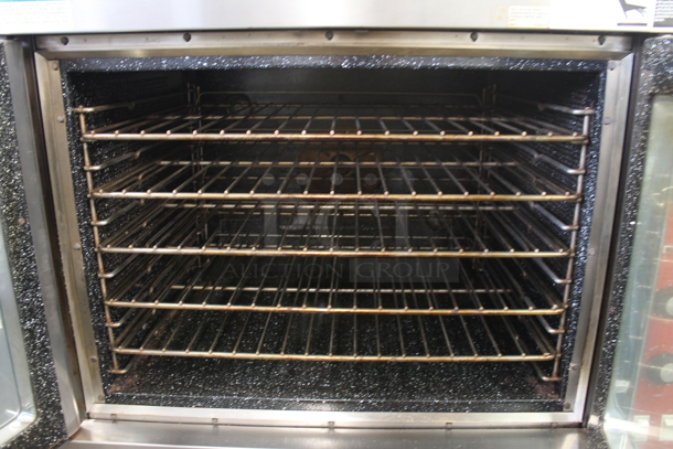 2 Vulcan ET88B Stainless Steel Commercial Electric Powered Full Size Convection Ovens w/ View Through Doors, Metal Oven Racks and Thermostatic Controls. 480 Volts, 3 Phase. 2 Times Your Bid!  - Image 4 of 7
