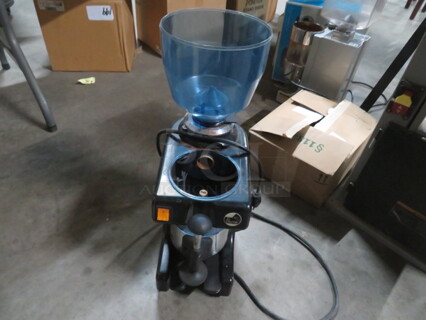 One La Pavoni Zip And Espresso Grinder. 120 Volt. Missing 2 Lids.