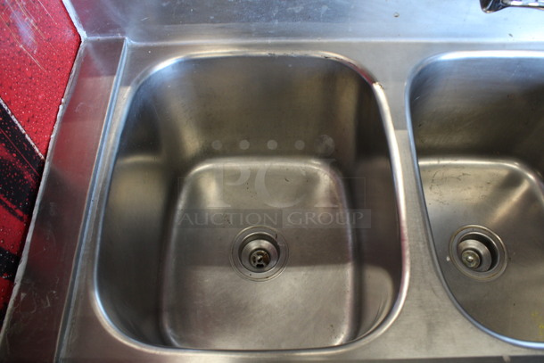 Stainless Steel Commercial 3 Bay Sink w/ Faucet and Handles. 60x24x42.5. Bays 16x20x13 - Image 3 of 5
