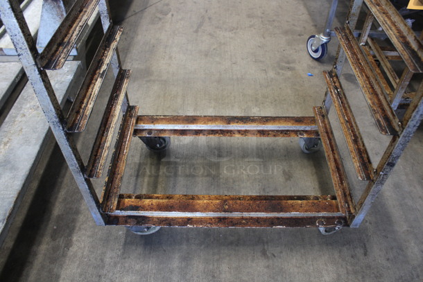 Metal Commercial Pan Transport Rack w/ Top Guide for Rack Oven on Commercial Casters. 28.5x18x70 - Image 4 of 4