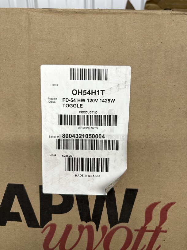 4 BRAND NEW SCRATCH AND DENT! APW Wyott FD-54H-I 54" High Wattage Calrod Strip Food Warmer with Infinite Controls. 120 Volts, 1 Phase. 4 Times Your Bid! - Image 5 of 5