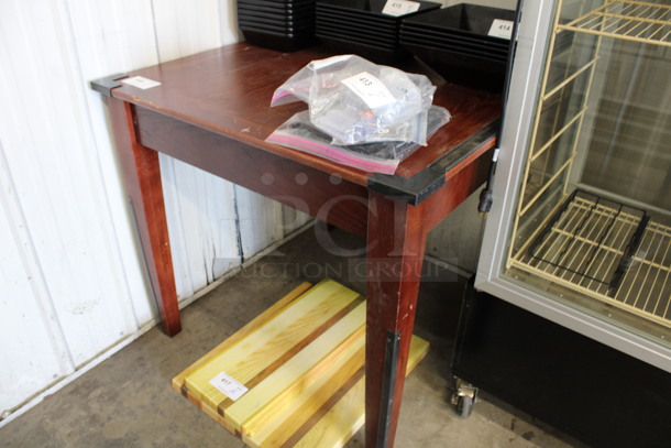 Wood Pattern Table. 36.5x36.5x32.5 - Image 2 of 4