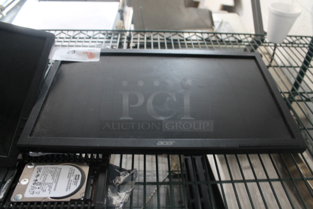 ALL ONE MONEY! Lot of 2 Computer Monitors; Acer V206hQL 20" and Dell E1913c 19" and 1 Hard Drive. - Image 3 of 8