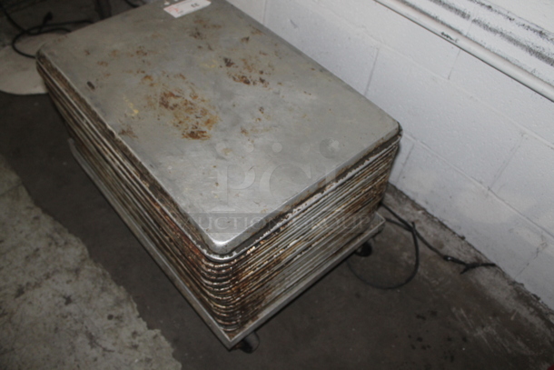 26 Metal Full Size Baking Pans w/ Dolly on Commercial Casters. 26 Times Your Bid! - Image 3 of 5