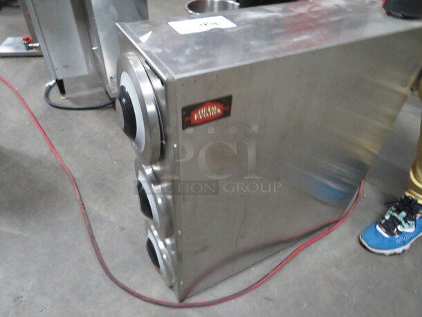 One Stainless Steel Table Top Dispense Rite Triple Spring Loaded Dispenser. 8X24X24 - Image 2 of 2