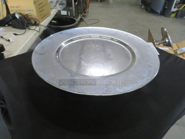 One 19 Inch Kromex Footed Serving Tray.