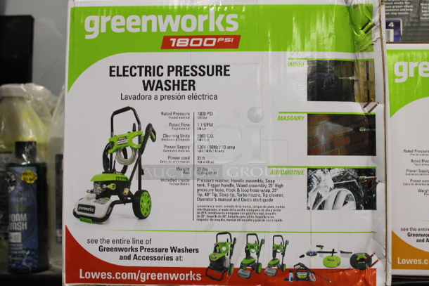 Greenworks 1800-PSI Electric Pressure Washer, 13 Amp 1.1-GPM Corded, 5101402 - Image 1 of 1