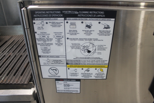 Groen Commercial Stainless Steel Countertop Smart Steam Boilerless Gas Steamer With Steel Pan Racks. 480 Volt 3 Phase - Image 2 of 9